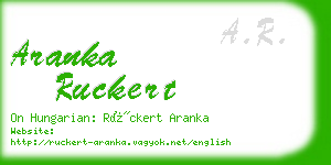 aranka ruckert business card